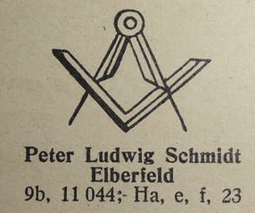 Schmidt, Peter Ludwig ELBERFELD BM Zirkel & Winkel.JPG