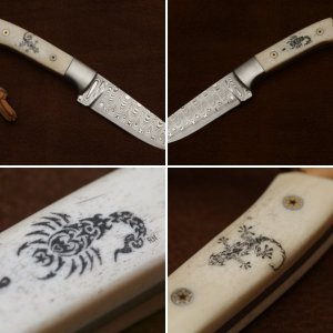 Scrimshaw Damasteel