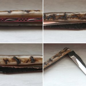 Verkauft: Laguiole en Aubrac Brut de Forge Widderhorn