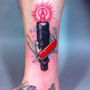 Taschenlampetattoo
